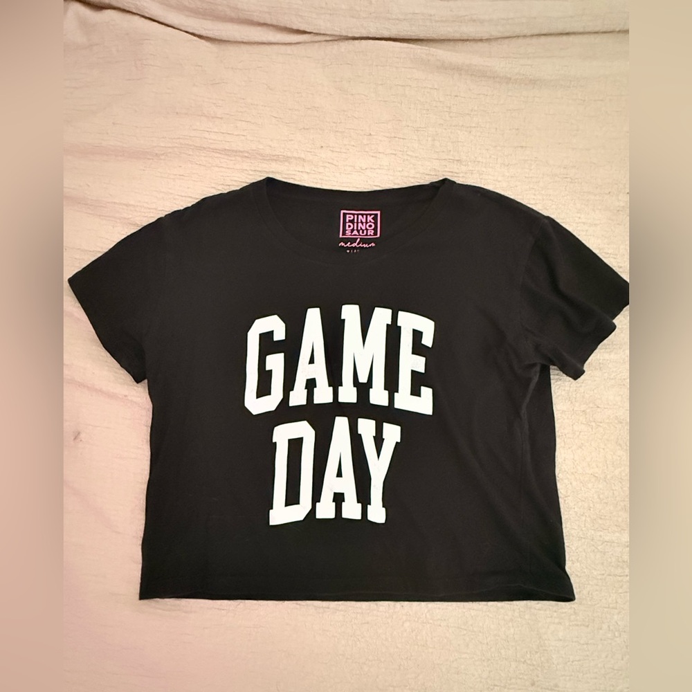 Black 'Game Day' Short Sleeve Tee